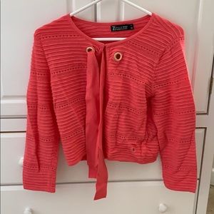 New York & Company Light Pink Cardigan